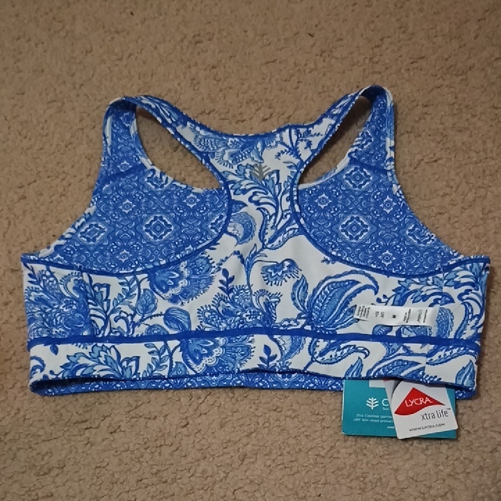 Coolibar UPF 50+ Reversible Medley Swim & Sports Bra Women's Size Medium NWT - Picture 5 of 8